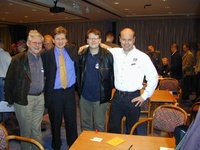 Tommy Gullberg and Lars Andersson with Magnus E. Magnusson and Saevar Thorbjornsson who won the Icelandair Open Pairs 2000.