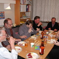 God mat serveres i pausen. Roar Harberg, John Solum, Sigve Smørdal, Terje Ingvaldsen, Svein Hoel, Bjørn Bruun og Skjalg Solum.